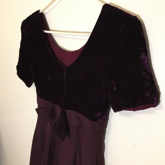 Vintage Fancy Maxi Dress Bridgerton Formal Empire Waist Ball Gala Holiday (BT) - Picture 8 of 14